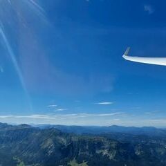 Flugwegposition um 13:45:21: Aufgenommen in der Nähe von Gemeinde Turnau, Österreich in 2135 Meter